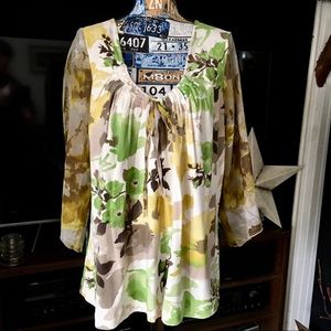 Caribbean Joe Flower Sequin 1X